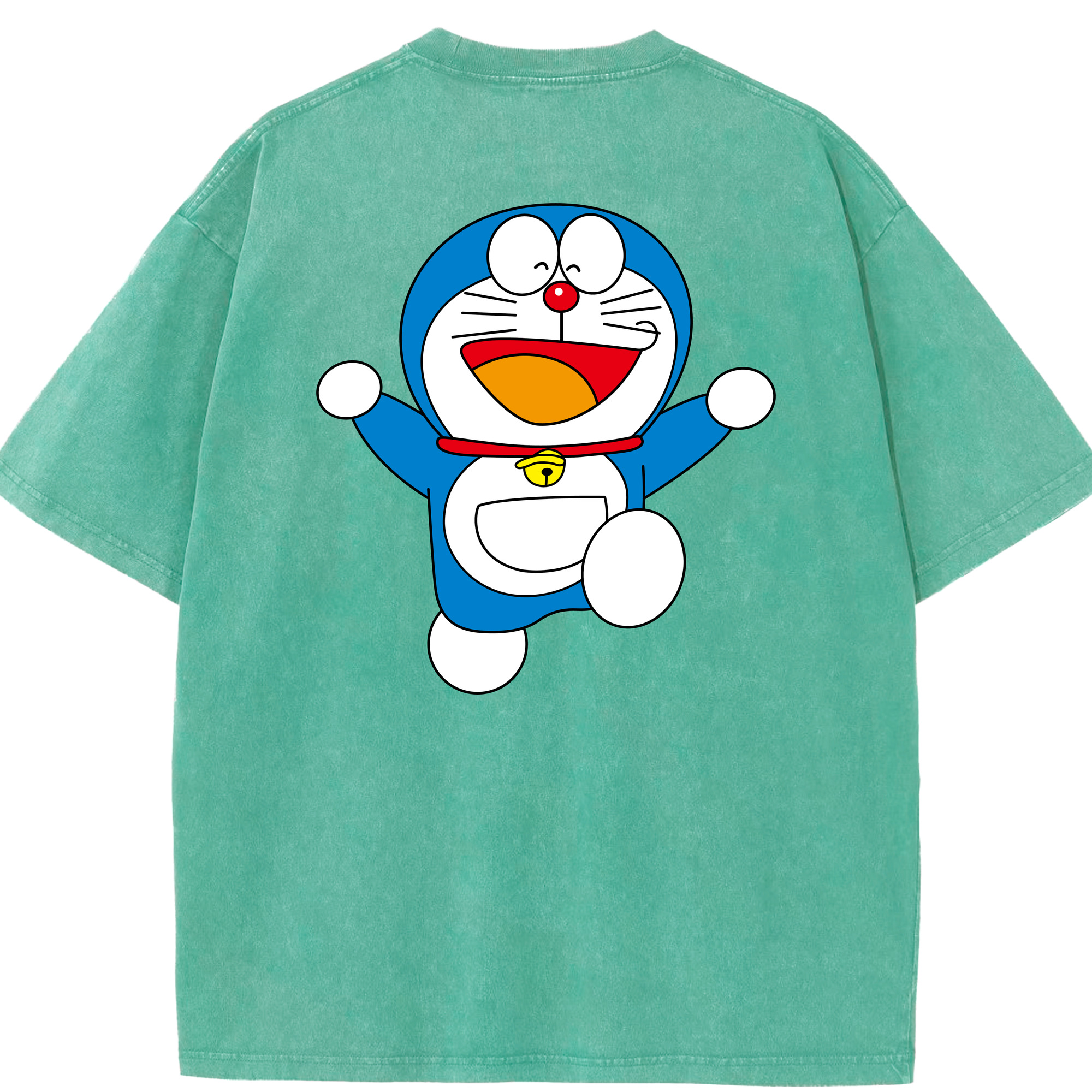 （画像用） ドラえもん Doraemon 綿100% ヴィンテージ風 半袖Tシャツ（背面プリント）